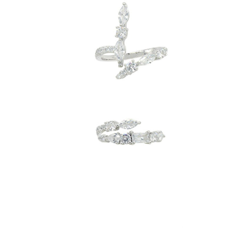 Damen Offener Ring mit filigranem Design und funkelnden Zirkonia Shop Nory