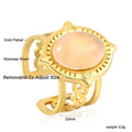 Damen offener Ring mit verstellbarem Design und elegantem Kunststoffstein Shop Nory