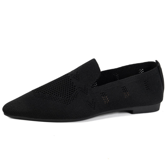 Damen Ballerinas mit kreativem Hahnentrittmuster und flexiblem Fußbett