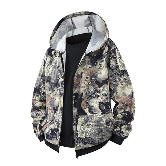 Damen Künstlerische Kapuzenjacke Shop Nory