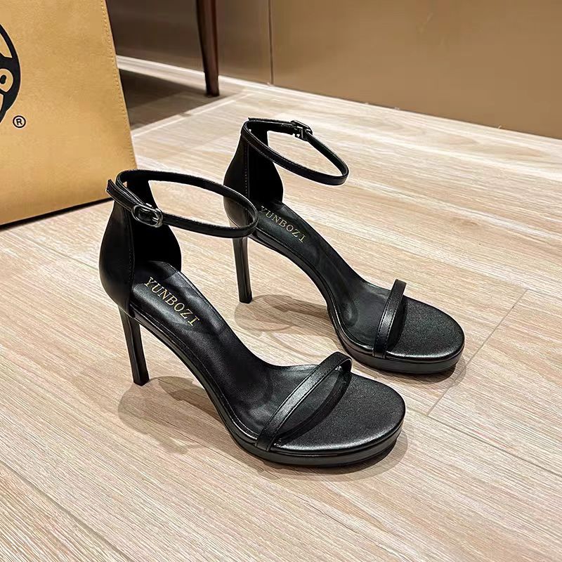 Damen Riemchen-Sandaletten mit hohem Stiletto-Absatz und Knöchelriemen Shop Nory