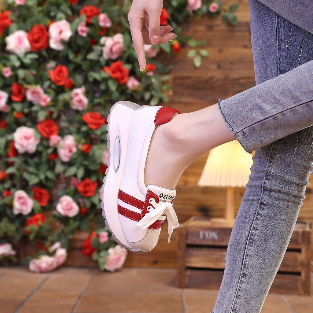 Damen Komfortable Sneakers im modischen Mix aus Textil