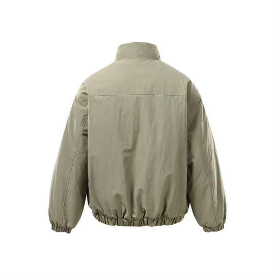 Unisex Boxy-Zipblousonjacke mit winddichter Microfaserhülle, hohem Stehkragen und Zweiwege-Reißverschluss Shop Nory