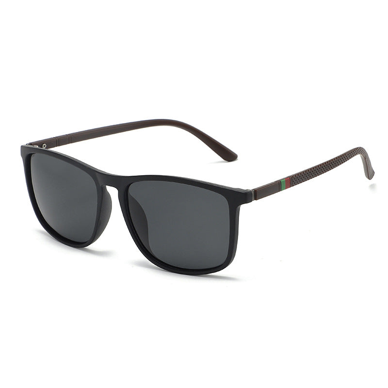 Shopnory | UV-Schutz quadratische polarisierte Sonnenbrille mit großem Rahmen