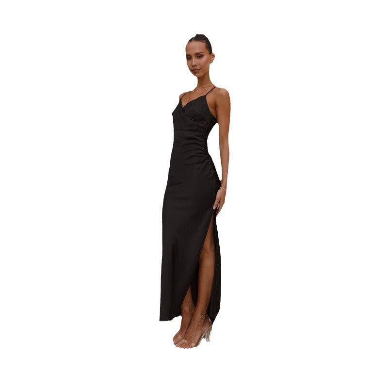 Damen Elegantes Abendkleid mit asymmetrischem Schnitt und seidigem Glanz