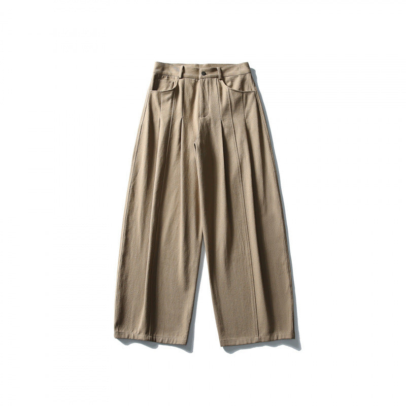 Damen Weite hochtaillierte Culotte-Hose mit Bundfalten und Eingrifftaschen Shop Nory