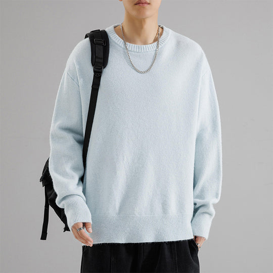 Herren Oversize Rundhalspullover aus weichem Feinstrick Shop Nory