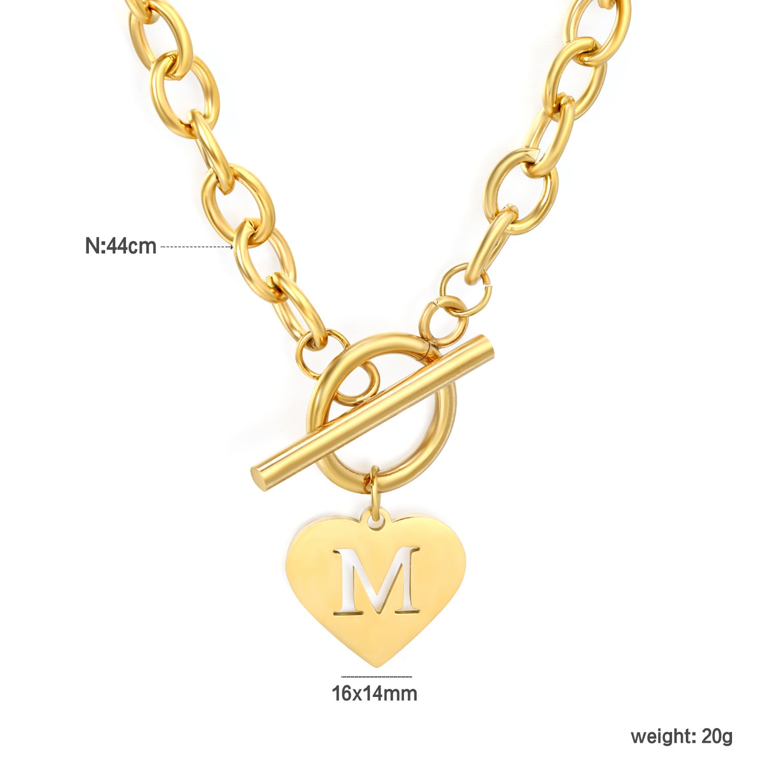 Damen Halskette mit herzförmigem Anhänger und einzigartigem Toggleverschluss Shop Nory