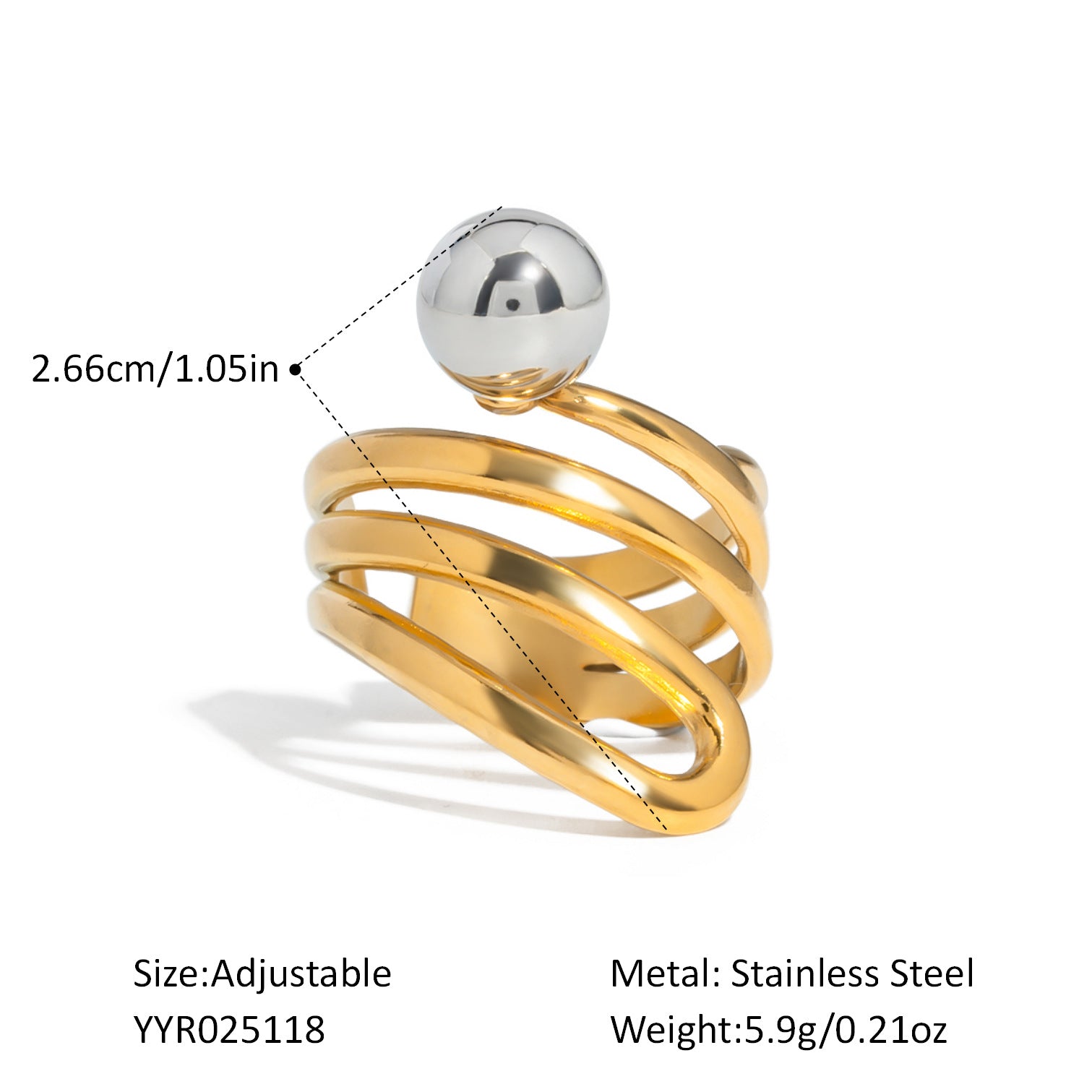 Damen trendiger Statement-Ring Shop Nory