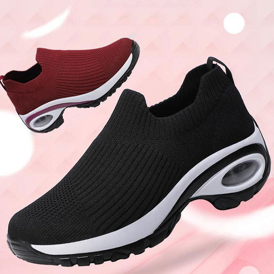 Damen Strick-Sockensneaker mit Luftpolster-Keilsohle Shop Nory