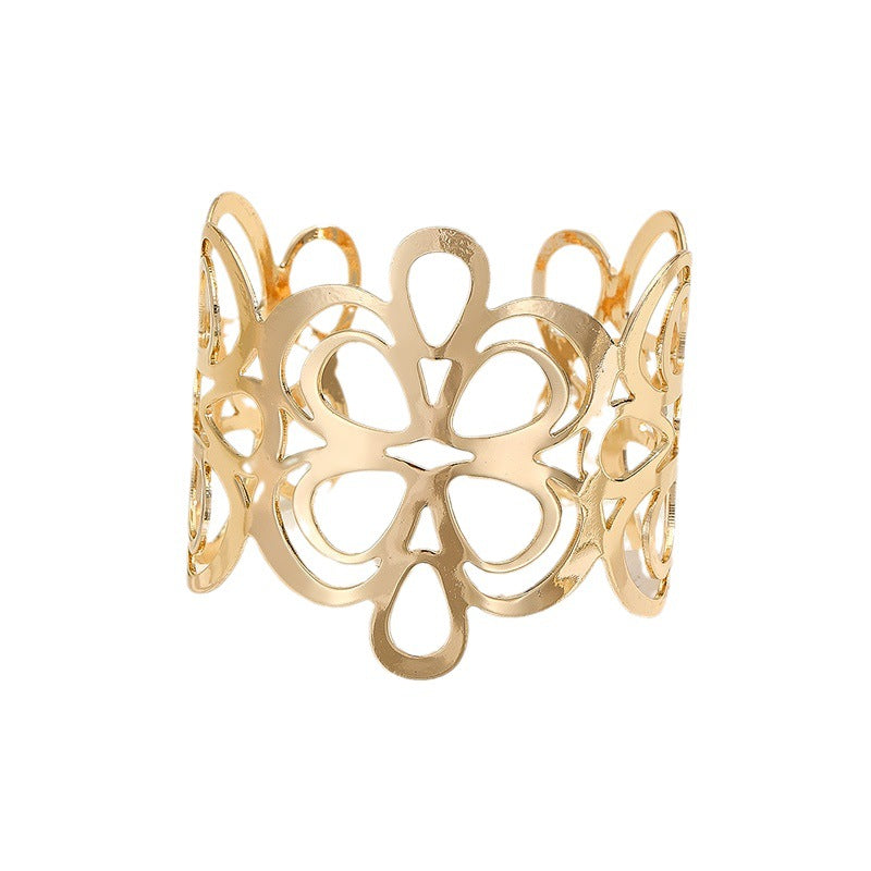 Damen Armreif mit kunstvollem Blumen-Design Shop Nory