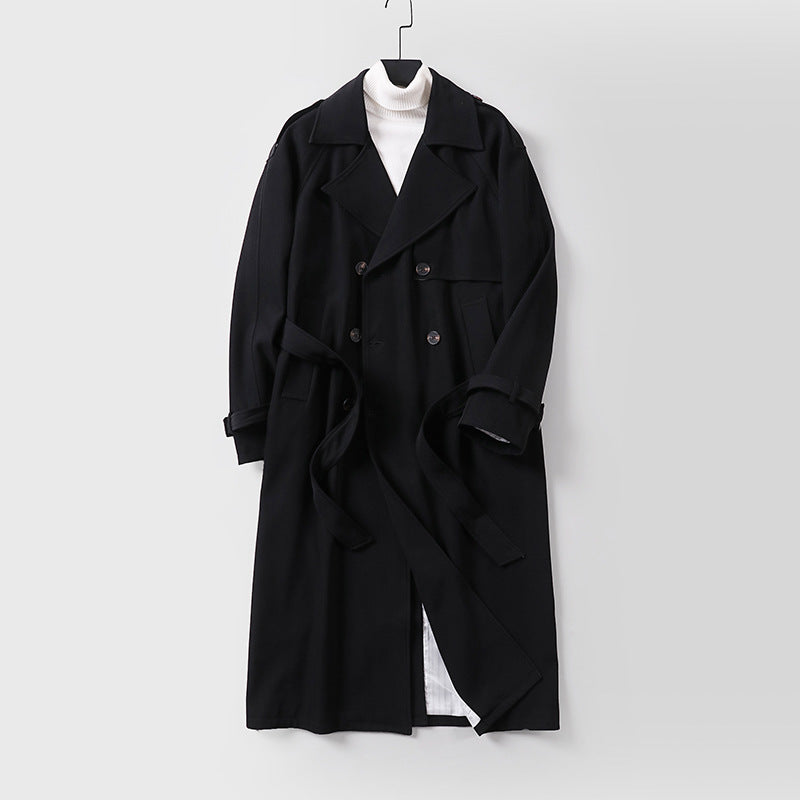 Damen Zweireihiger Oversized Trenchcoat mit weitem Schalkragen und Bindegürtel Shop Nory