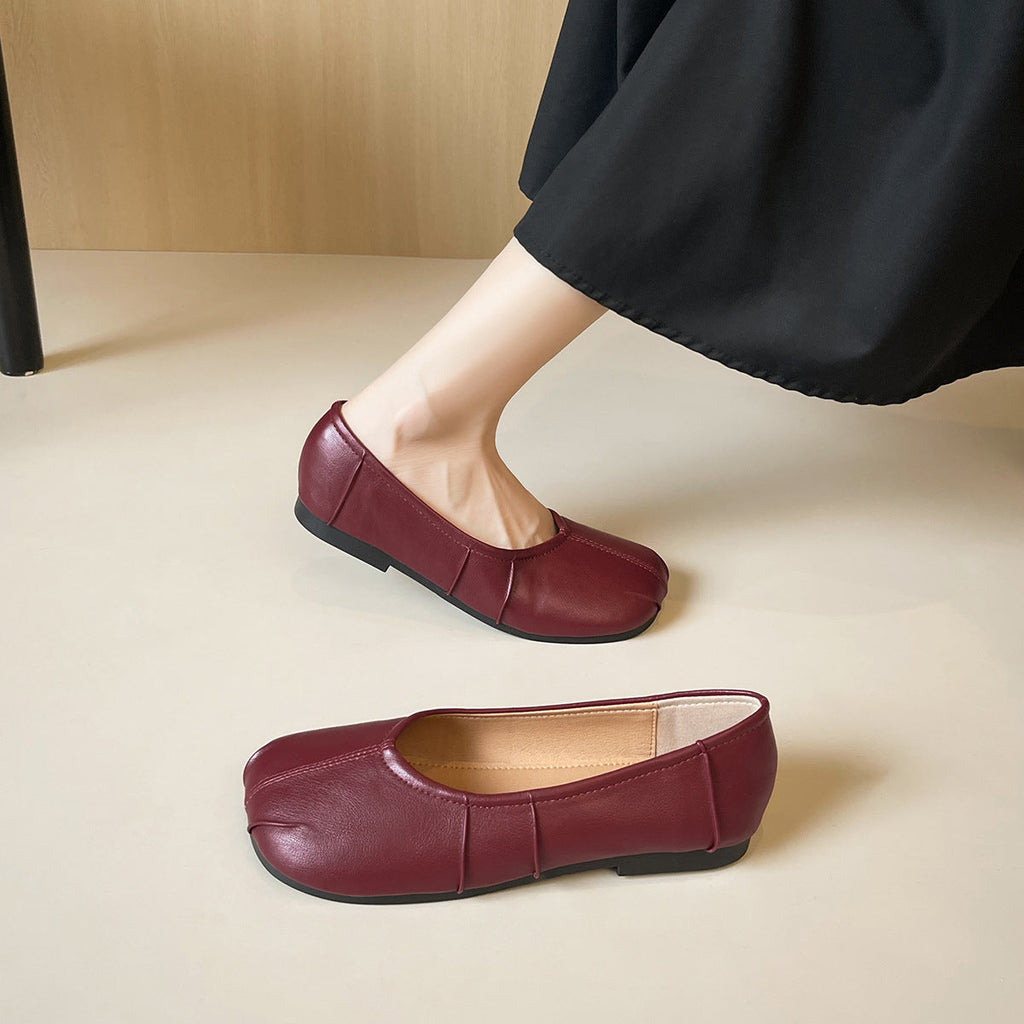 Damen Ballerinas mit einzigartigem Faltendesign
