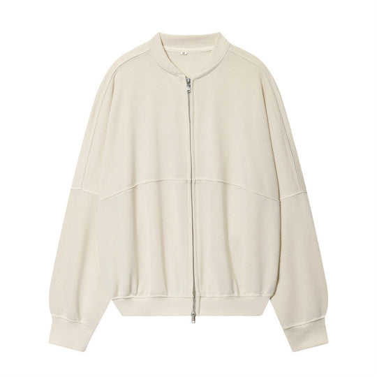 Damen Oversize-Sweatjacke mit Zwei-Wege-Reißverschluss und geripptem Bund Shop Nory