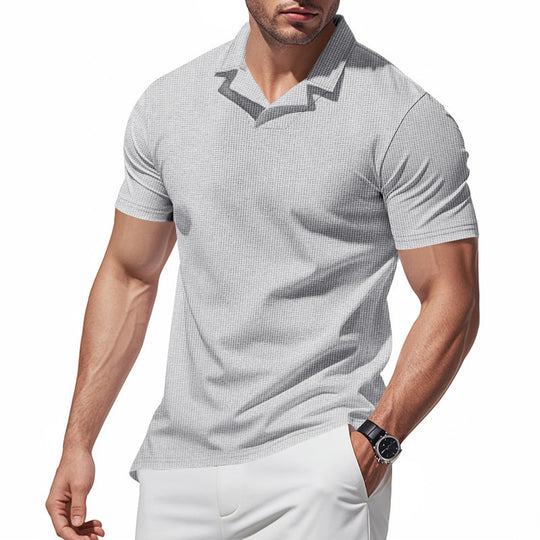 Herren Kurzarm Poloshirt mit strukturiertem Design