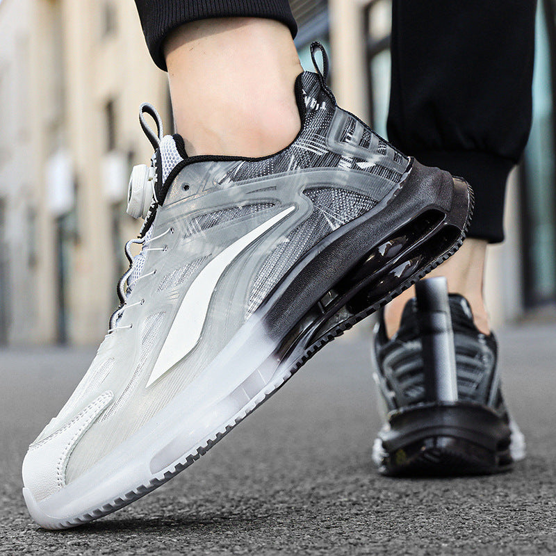Herren Urbaner Komfort-Sneaker mit sichtbarer Luftkammer, transparentem TPU-Overlay und adaptivem Drehverschluss Shopy Nory