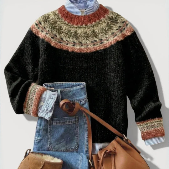 Damen Modischer Pullover mit Fair-Trade-Muster