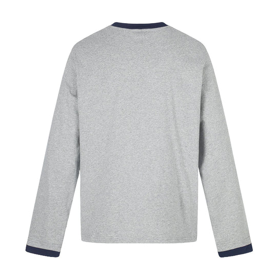 Herren Langarm-Sweatshirt mit Kontrast-Bündchen und Adler-Star-Print Shop Nory