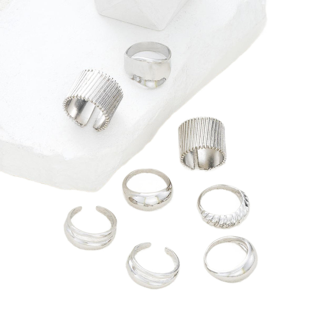 Damen Ring-Set mit modernem, geschwungenem Design Shop Nory