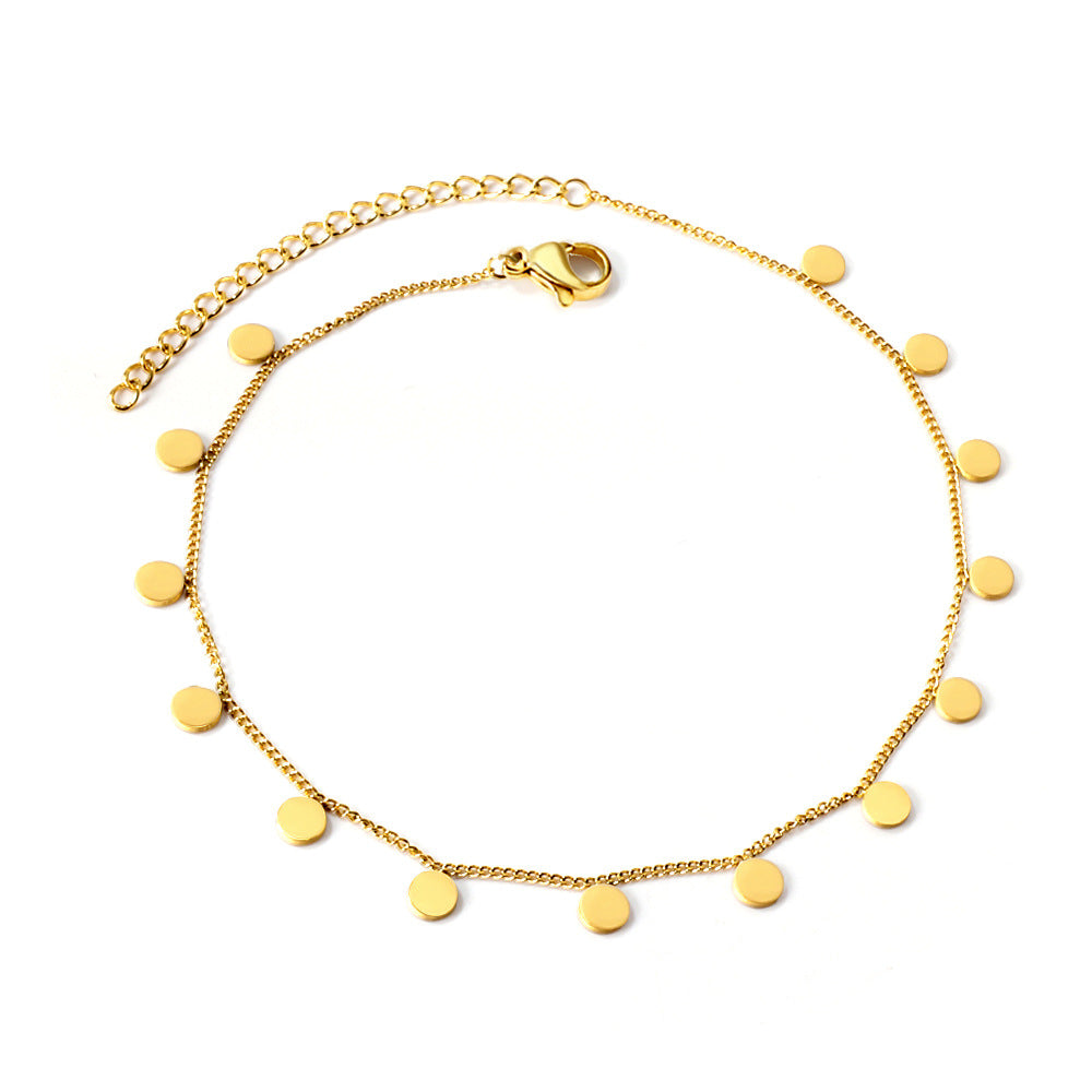 Damen verstellbare Edelstahl-Armbanduhr mit modischen, runden Anhängern Shop Nory