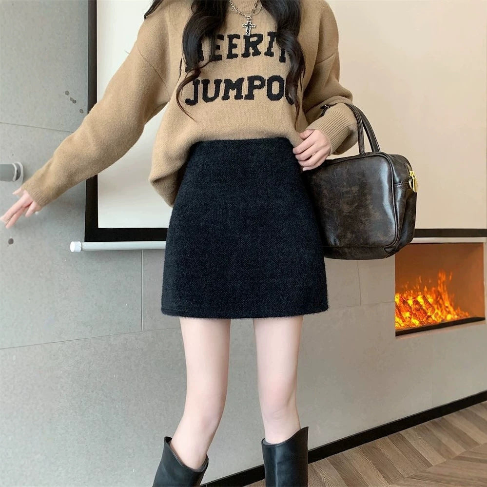 Damen Elegante und bequeme Wollrock Shop Nory