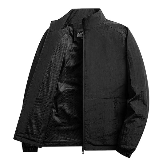 Herren Leichte windabweisende Fleecejacke mit Stehkragen und Reißverschlusstaschen Shop Nory
