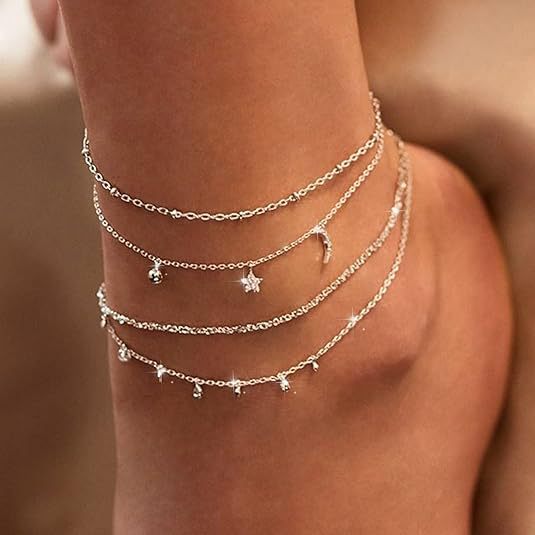 Damen Fußkettchen mit filigranem Design und charmanten Anhängern Shop Nory
