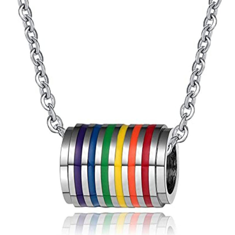 Damen trendige Halskette mit buntem Ringdesign Shop Nory
