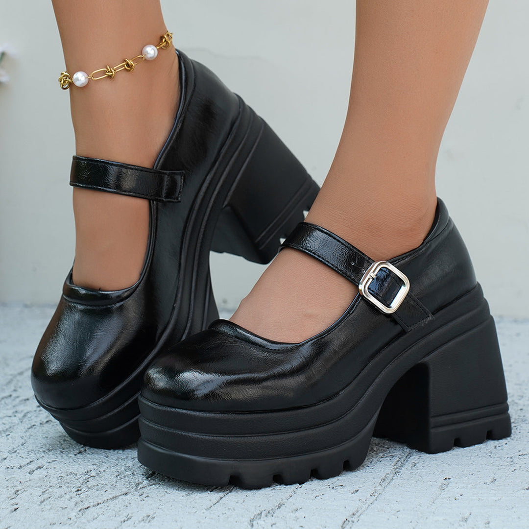Damen Komfortable Plateaustiefel