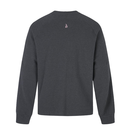 Damen Oversize Sweatshirt mit V‑Ausschnitt, Raglanärmeln und Frontprint Shop Nory