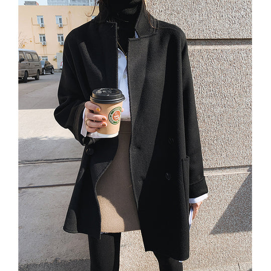 Damen Oversized Mantel mit Taillengürtel Shop Nory