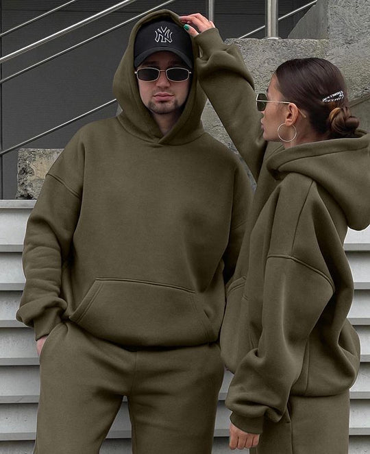 Unisex Oversize-Kapuzenpullover und Relax-Jogginghose Set aus hochwertiger Baumwollmischung Shop Nory