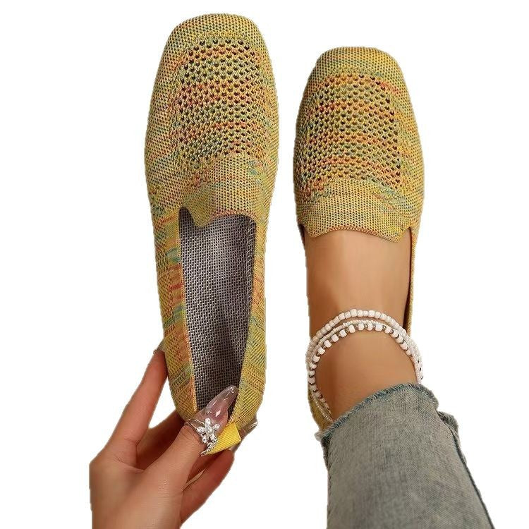 Damen Atmungsaktive Slip-On Ballerinas mit feinem Netzdesign