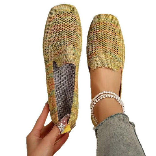 Damen Atmungsaktive Slip-On Ballerinas mit feinem Netzdesign