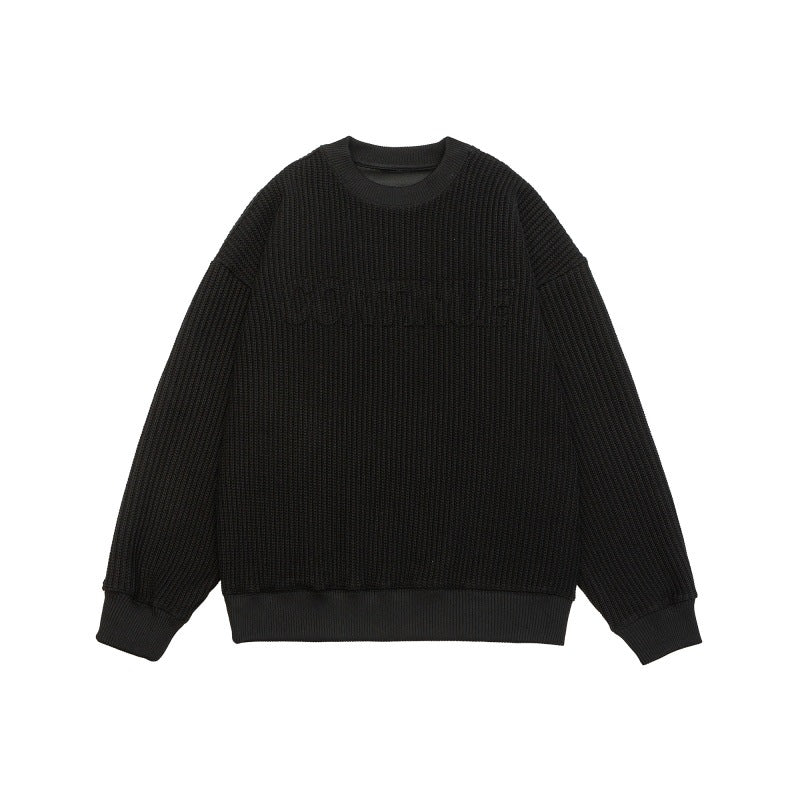 Unisex Boxy‑Strickpullover mit grober Rippenstruktur und Rundhalsausschnitt Shop Nory
