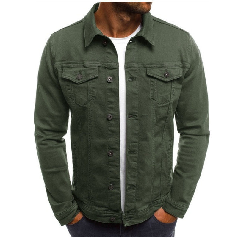 Herren Denimjacke im modernen Slim-Fit-Design mit praktischen Brusttaschen