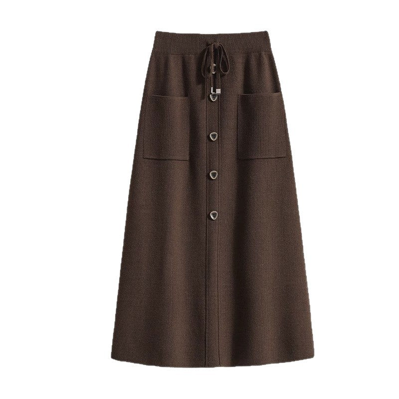 Damen Eleganter Maxirock mit praktischen Taschen Shop Nory