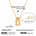 Damen Halskette mit elegantem Katzenanhänger aus hypoallergenem Edelstahl und verlängerbarem Design Shop Nory