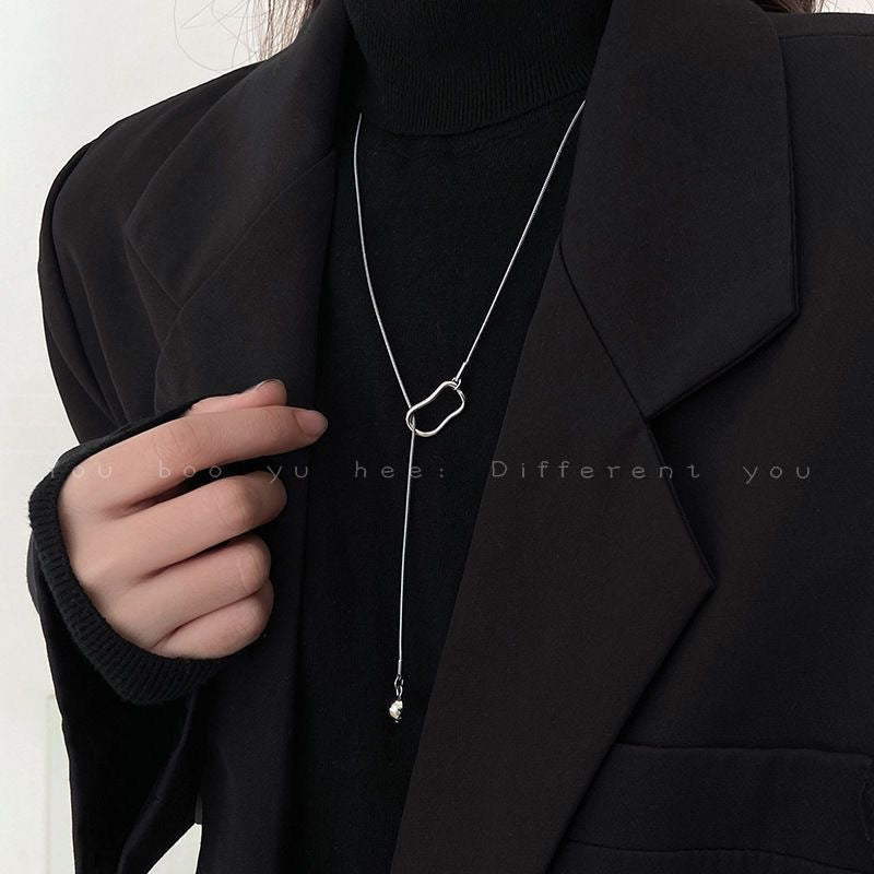 Damen Kette mit modernem, minimalistischen Lagen-Anhänger Shop Nory