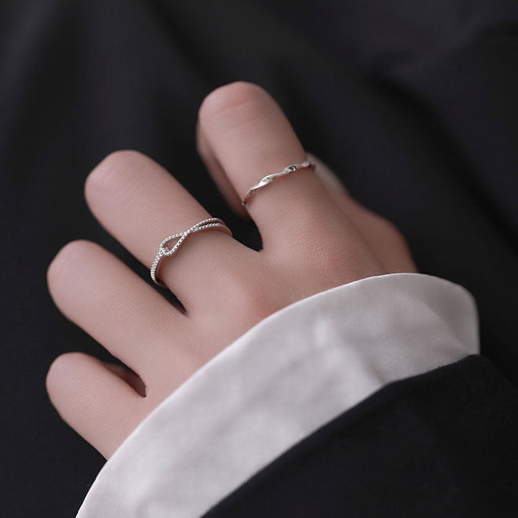 Damen filigraner und geschwungener Ring aus hochwertigem Silber Shop Nory
