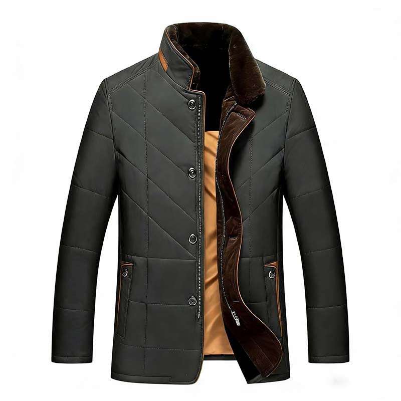 Herren Wattierte Steppjacke mit Stehkragen und Zwei-Wege‑Innenreißverschluss Shop Nory