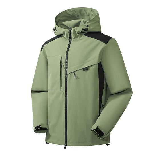 Herren Softshell Outdoorjacke mit wasserdichter Membran und verstellbarer Kapuze Shop Nory
