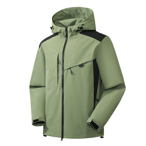 Herren Softshell Outdoorjacke mit wasserdichter Membran und verstellbarer Kapuze Shop Nory