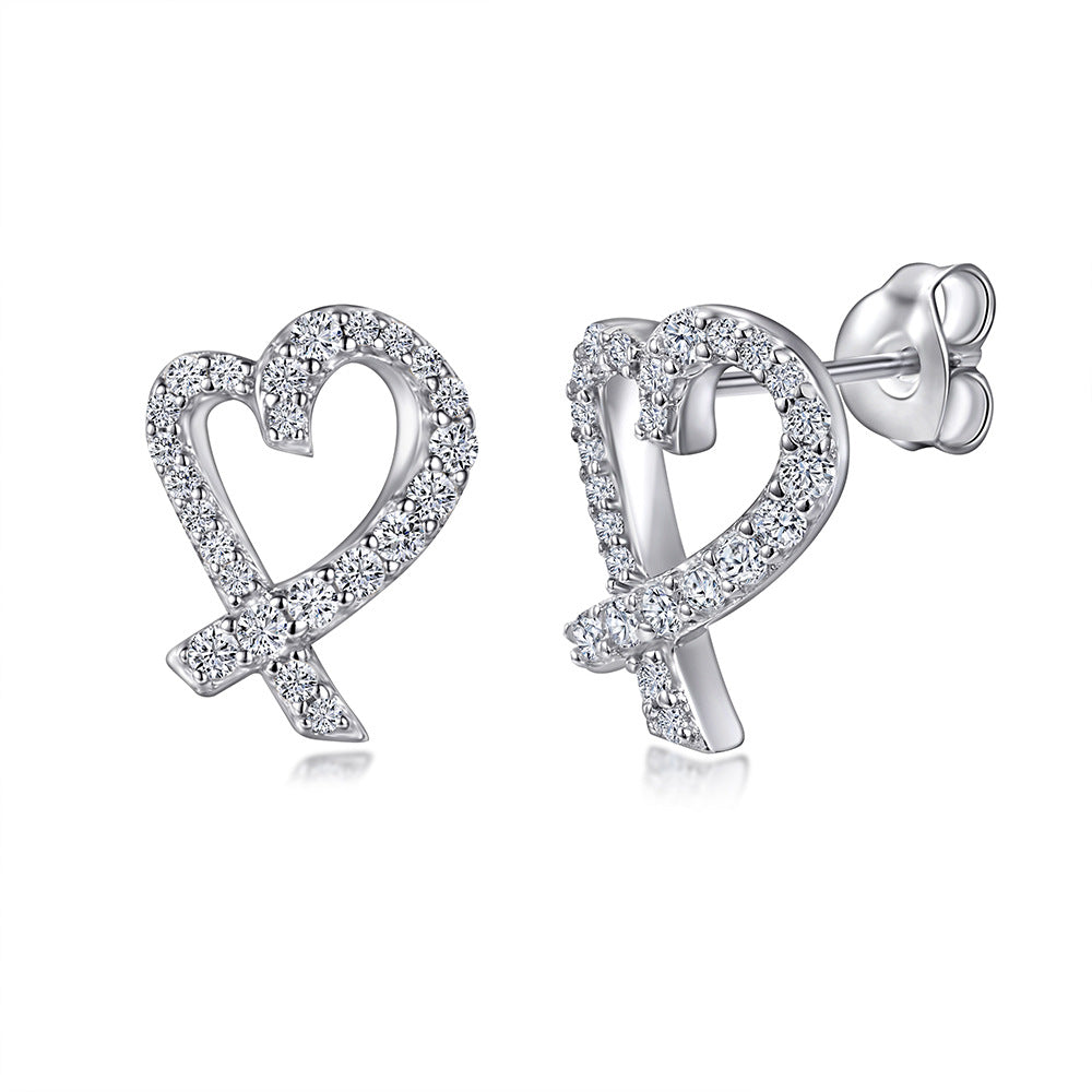 Damen Ohrringe mit quadratischem Zirkonia-Besatz Shop Nory