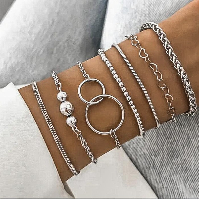 Damen Armreif-Set mit eleganten und modernen Ketten-Designs Shop Nory