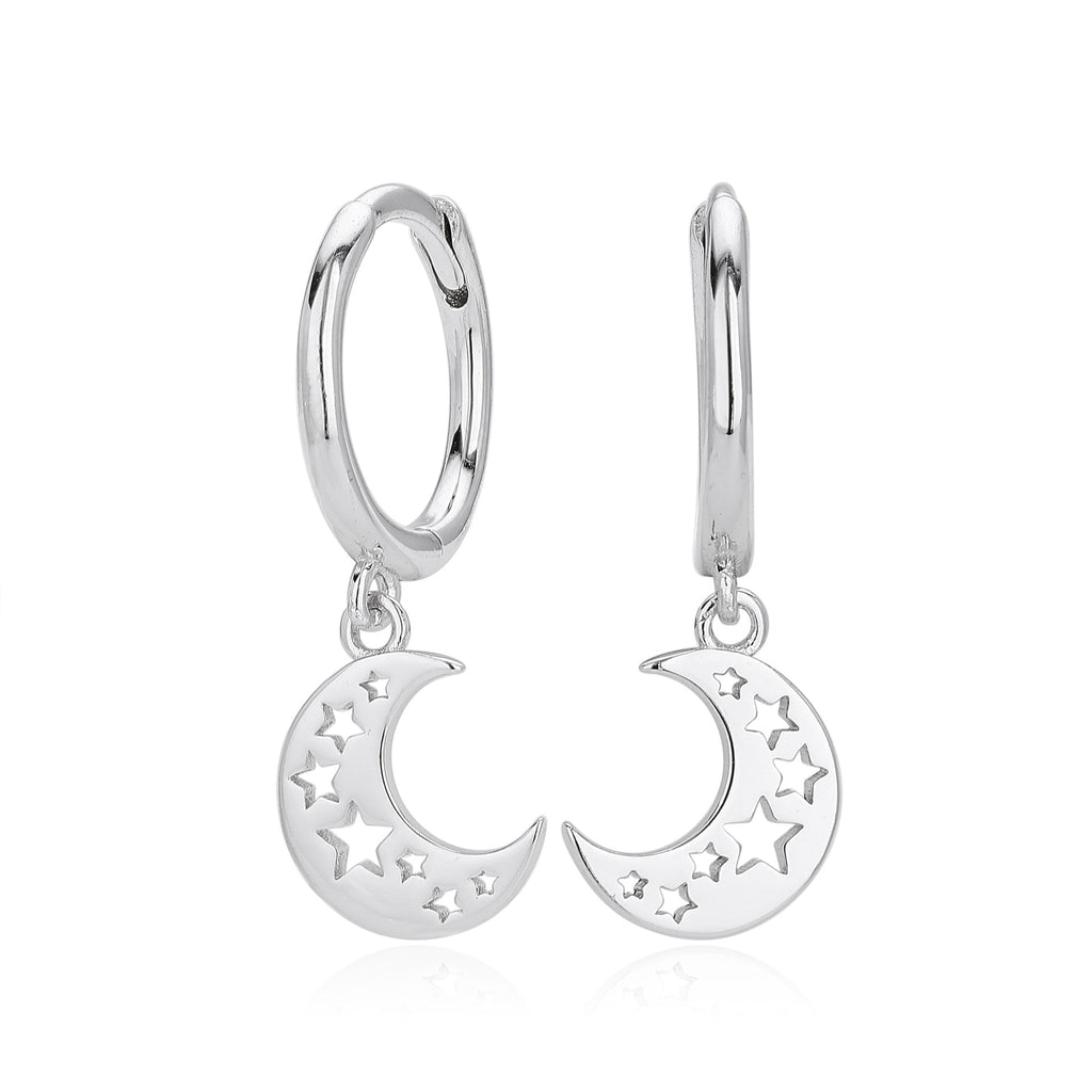 Damen Ohrhänger mit mondförmigem Design aus 925 Sterling Silber Shop Nory