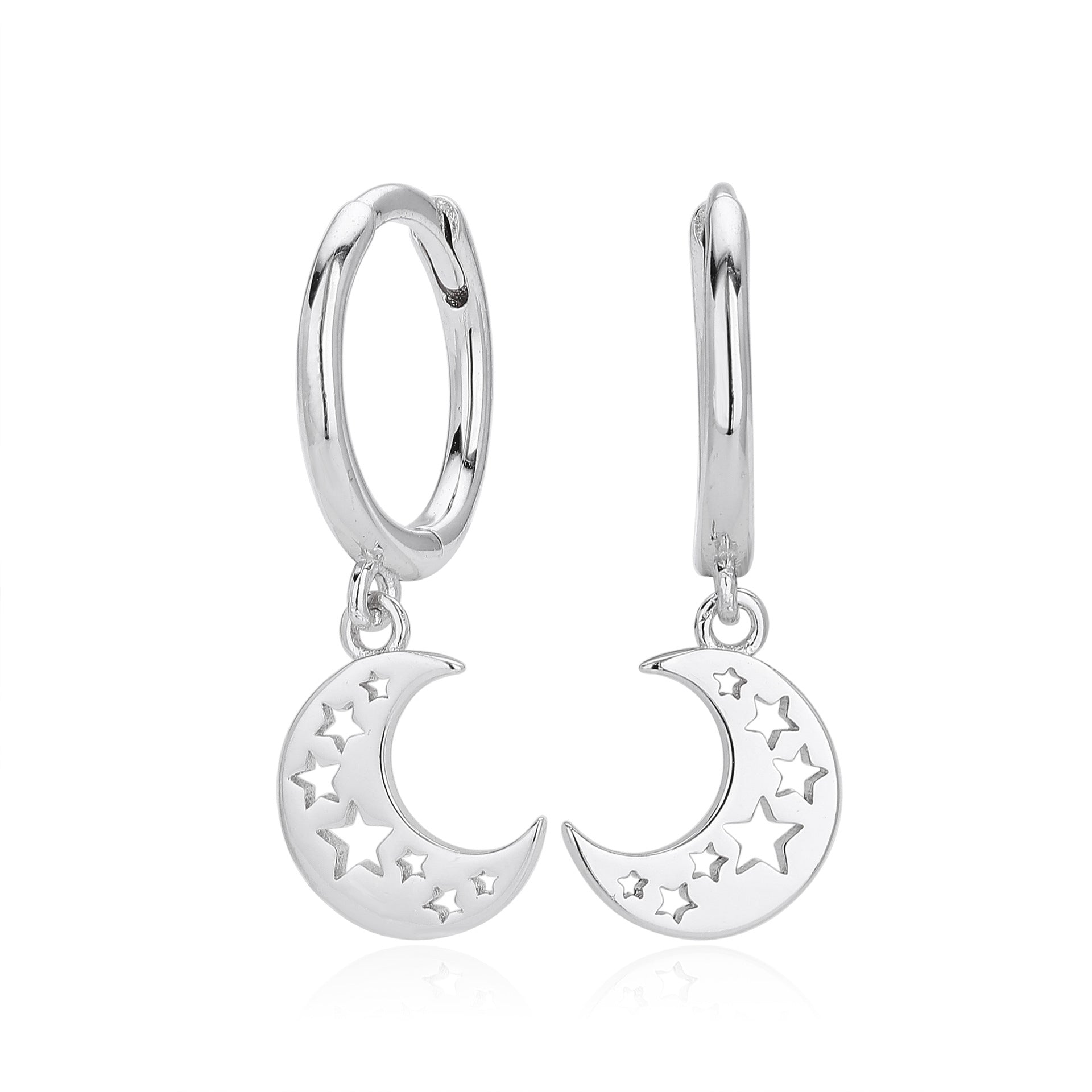 Damen Ohrhänger mit mondförmigem Design aus 925 Sterling Silber Shop Nory