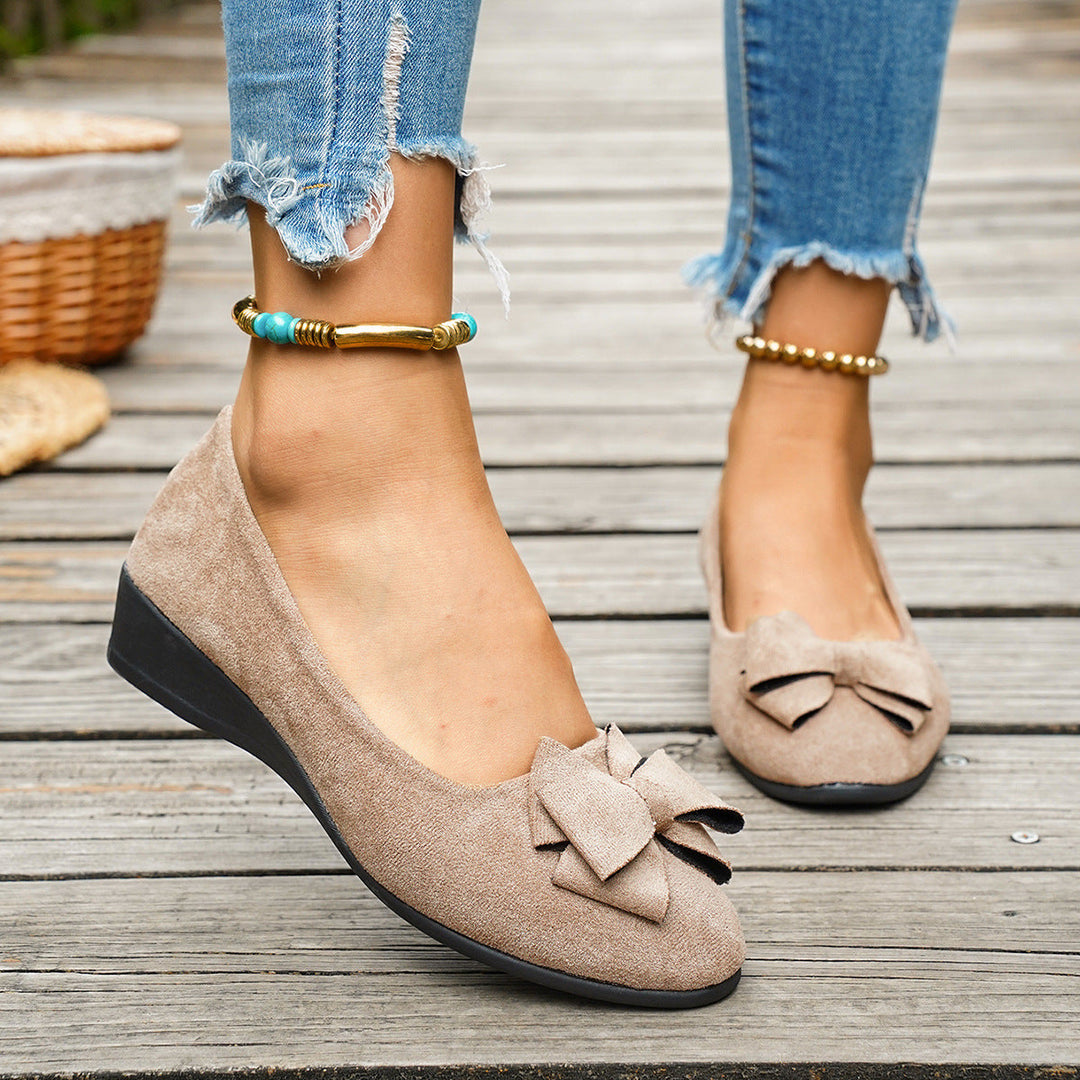 Damen Klassische Ballerinas aus weichem Wildleder