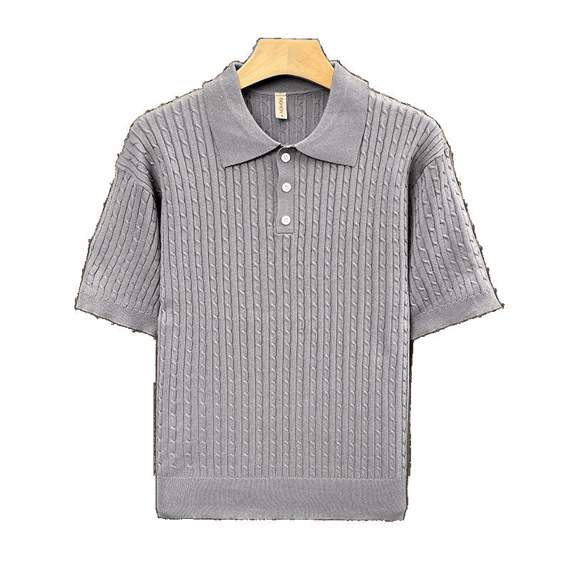 Herren Modisches Strick-Polohemd mit strukturiertem Design Shop Nory