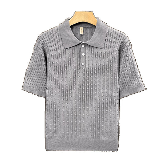 Herren Modisches Strick-Polohemd mit strukturiertem Design Shop Nory
